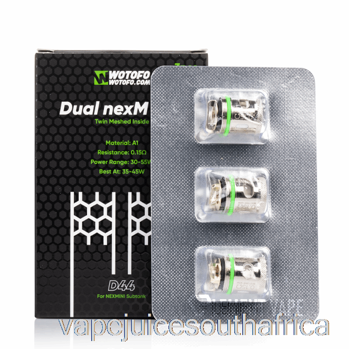 Vape Juice South Africa Wotofo Nexmini Replacement Coils 0.15Ohm D44 Dual Nexmesh Coils